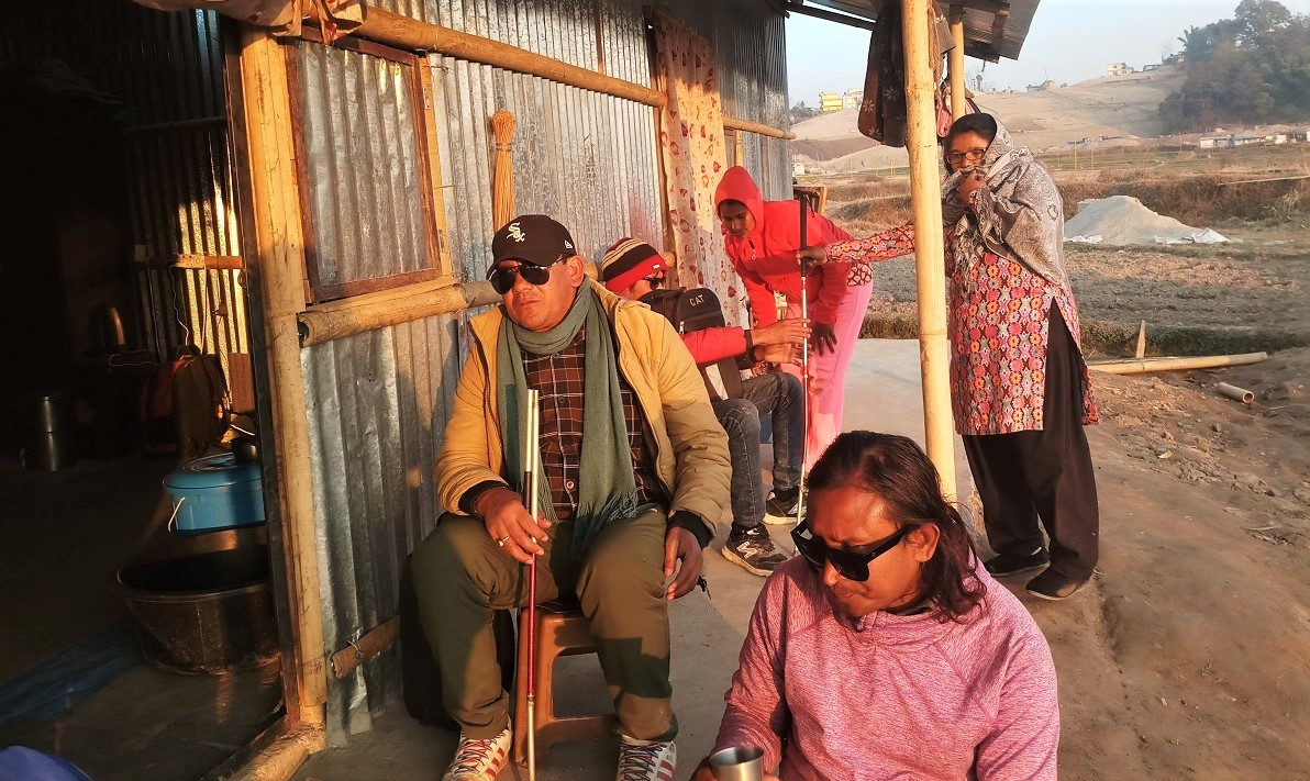 गोकर्णेश्वरमा दृष्टिबिहीनहरूले आफ्ना लागि बनाएको आश्रम। तस्बिरः सबिना श्रेष्ठ/सेतोपाटी