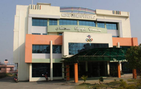 सातदोबाटोस्थित नेपाल ओलम्पिक कमिटीको मुख्यालय।