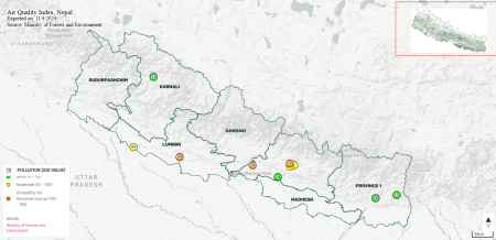 बढ्यो वायु प्रदूषण, कुन ठाउँको गुणस्तर कस्तो छ?