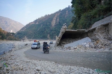 क्षतिग्रस्त बिपी राजमार्गको मर्मत सुरु