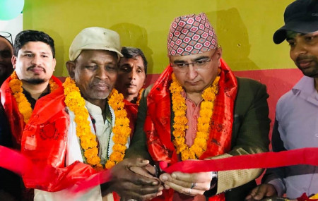 विष्णपुर सप्तरीमा शाखा उद्घाटन गरिँदै।