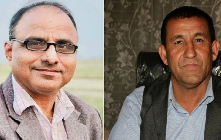 रेवती भण्डारी र रमेशकुमार बस्नेत।