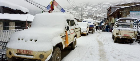 हिमपातले सेताम्मे सिमकोट (तस्बिरहरू)