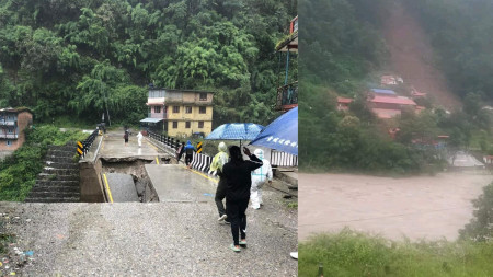 सिन्धुपाल्चोकमा बाढी—पहिरोबाट ११ जनाको मृत्यु, दुई बेपत्ता