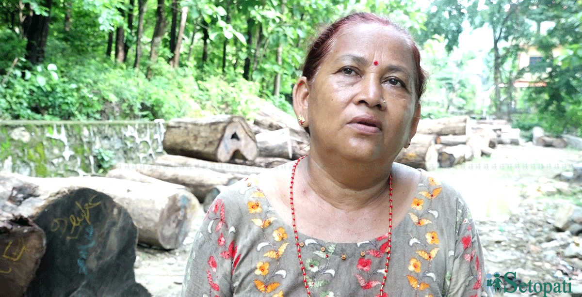 बुटवल ज्योतीनगरकी स्थानीय विष्णुकुमारी रायमाझी। तस्बिरः सेतोपाटी