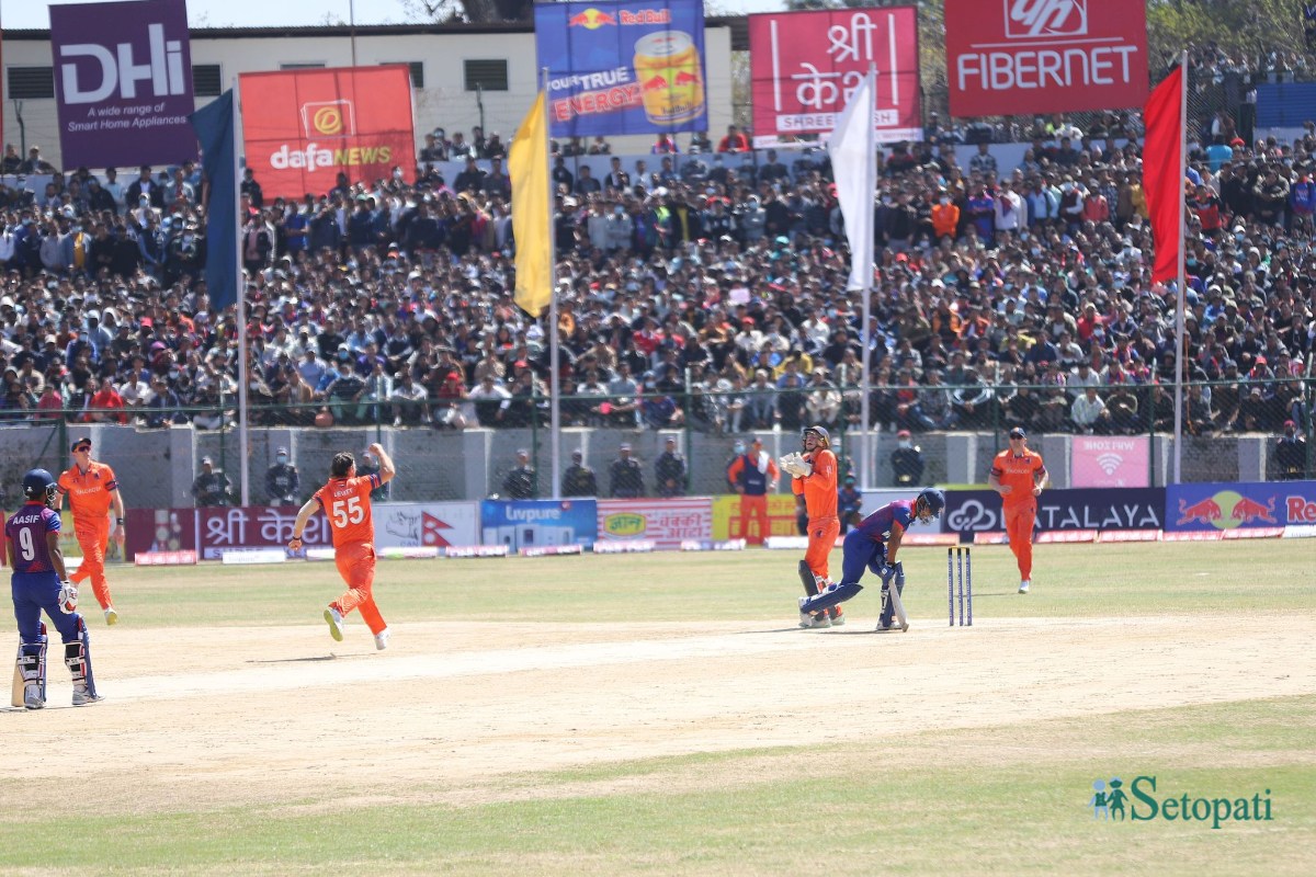 तस्बिरमा हेर्नुस् टी-२० सिरिजको नेपाल र नेदरल्यान्ड्सबीचको फाइनल