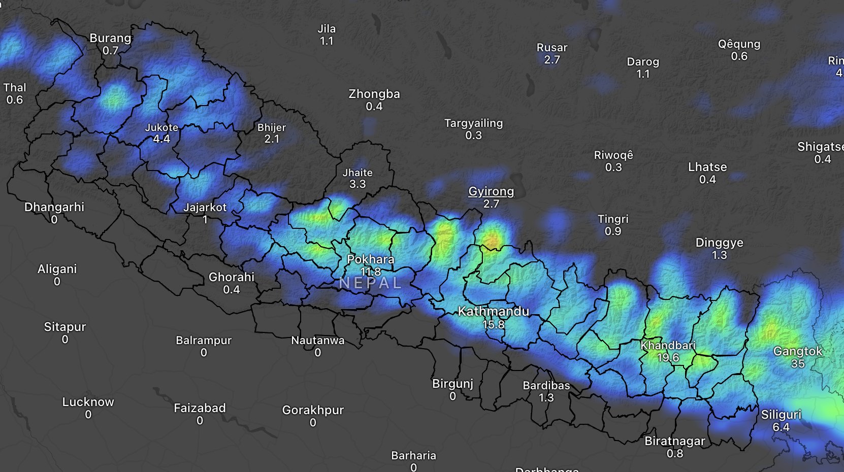 तस्बिरः मौसमविद् विनोद पोखरेलको एक्सबाट